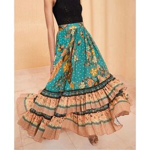 NWOT Ulla Johnson Midi Tiered Ruffle Floral Zadie Skirt